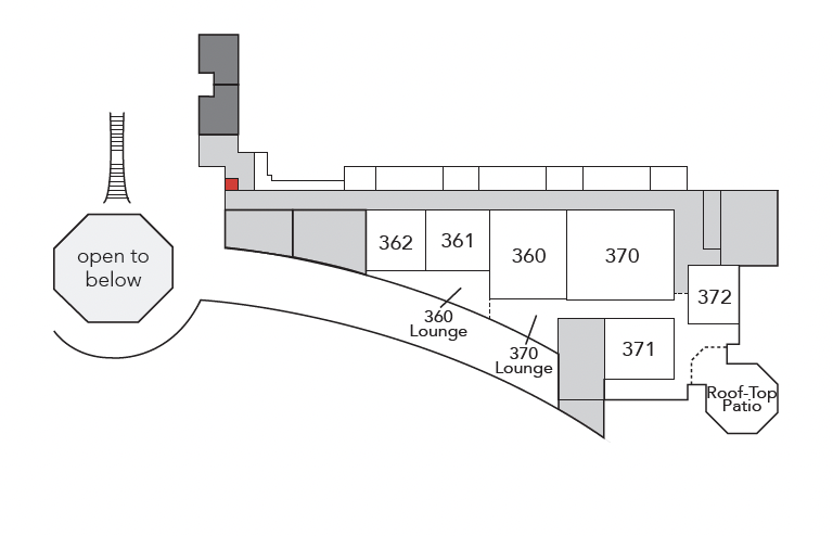 Level 3 floor plan of Cervantes Convention Center